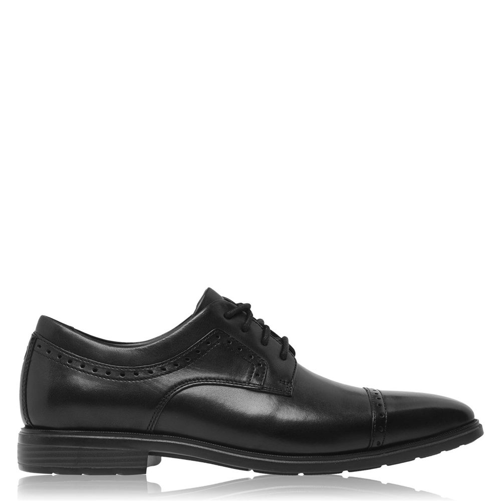 Pantofi formali Barbati Rockport Dressports Business Cap Toe Negrii - Romania 5814-OEGSC